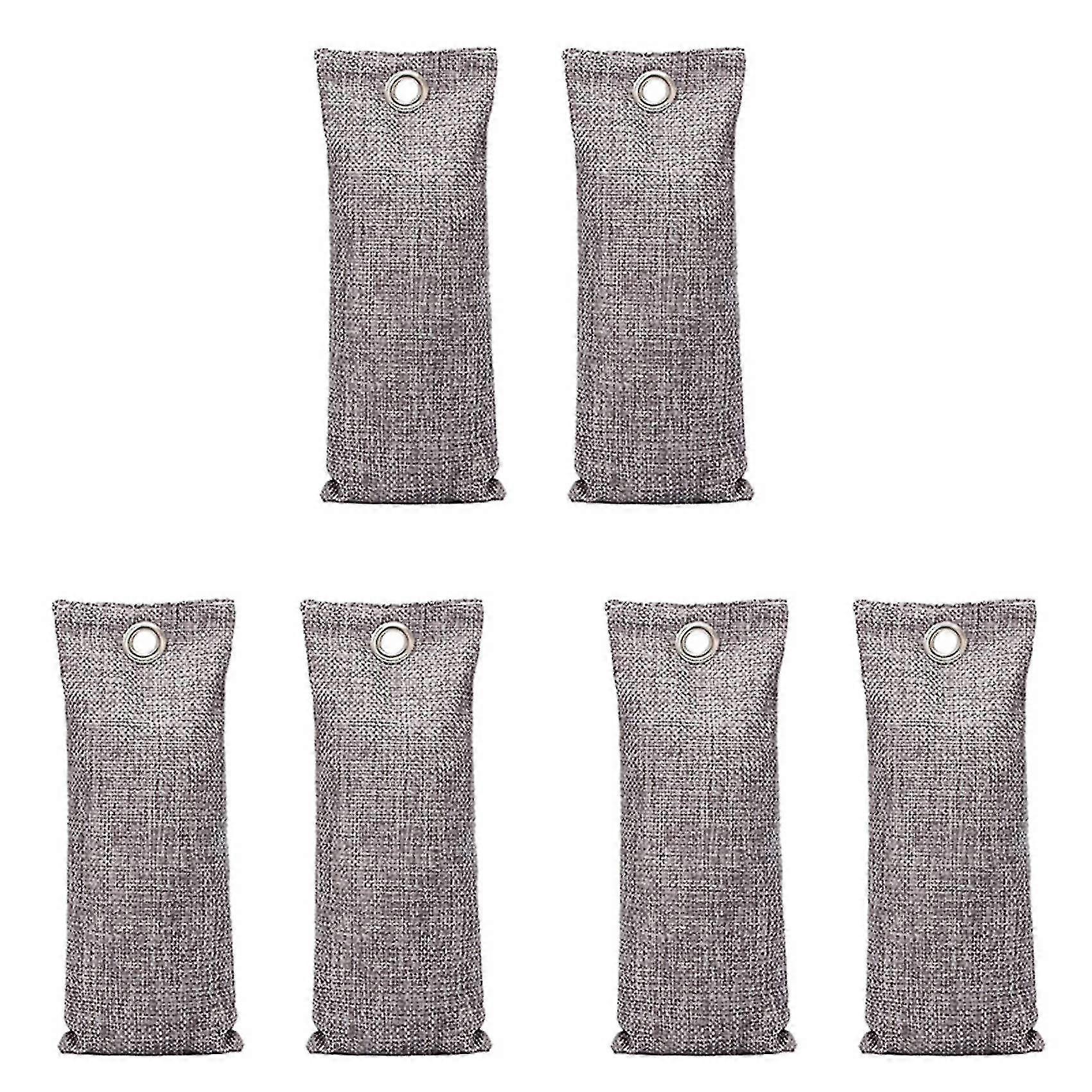 Bamboo Charcoal Air Purifying Bag (6 Pack) 50g Activated Charcoal Odor Absorber Natural Air Freshen Wuqx