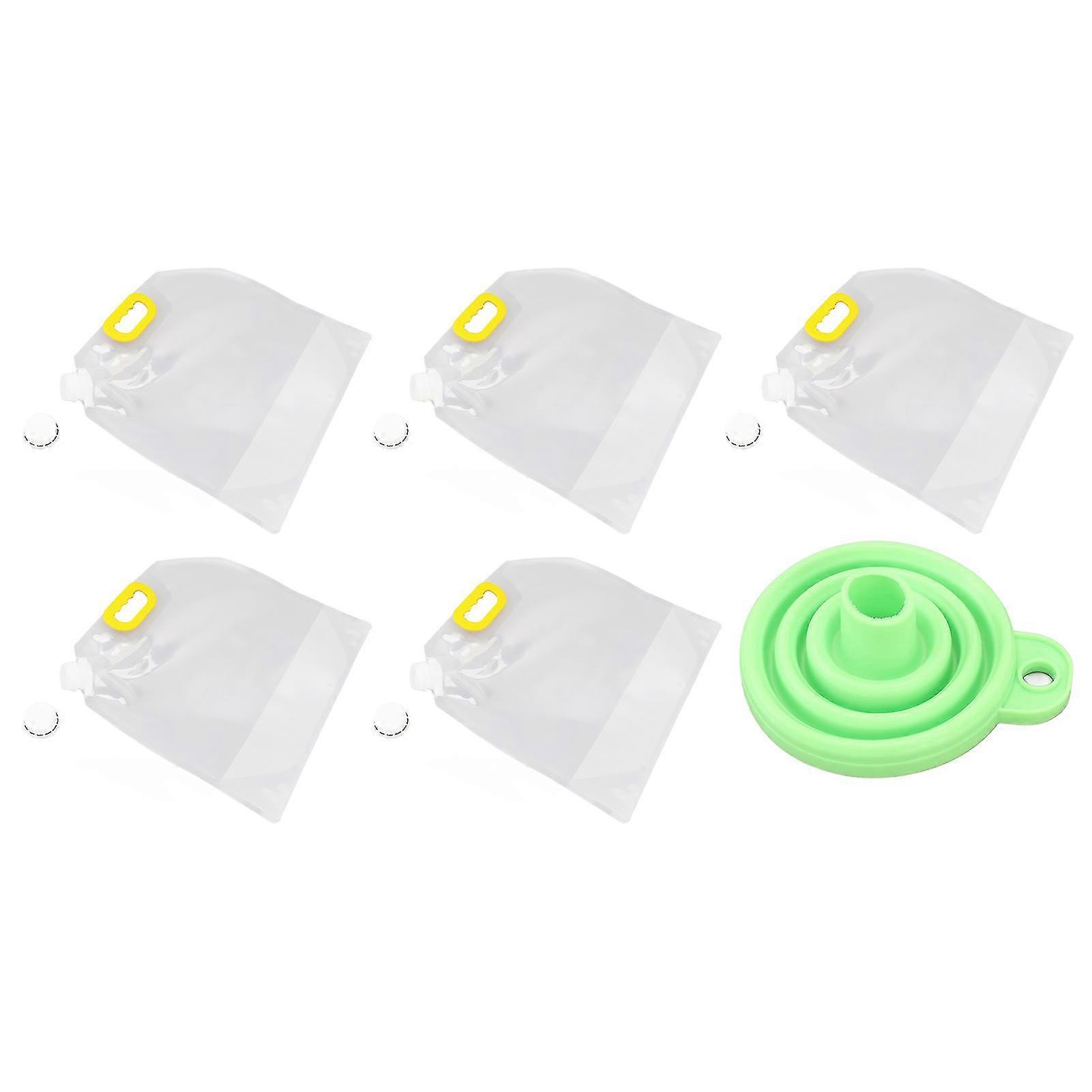 Reusable Transparent Grain Storage Bag for Rice Cereals Flour Nuts - 5Pcs