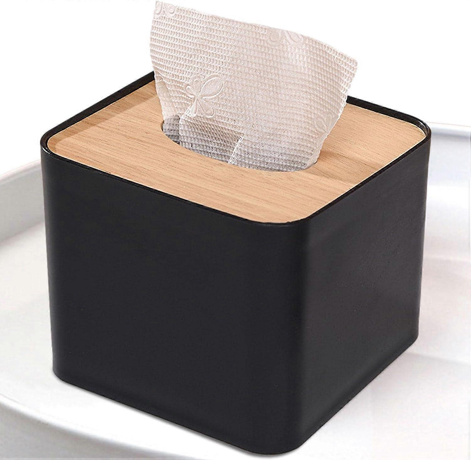 Desktop Tissue Storage Box | Tissue Paper Holder Tissue Box Containers with Arc Opening | Decorative Tissue Paper Organizer for Tabletop, Countertop