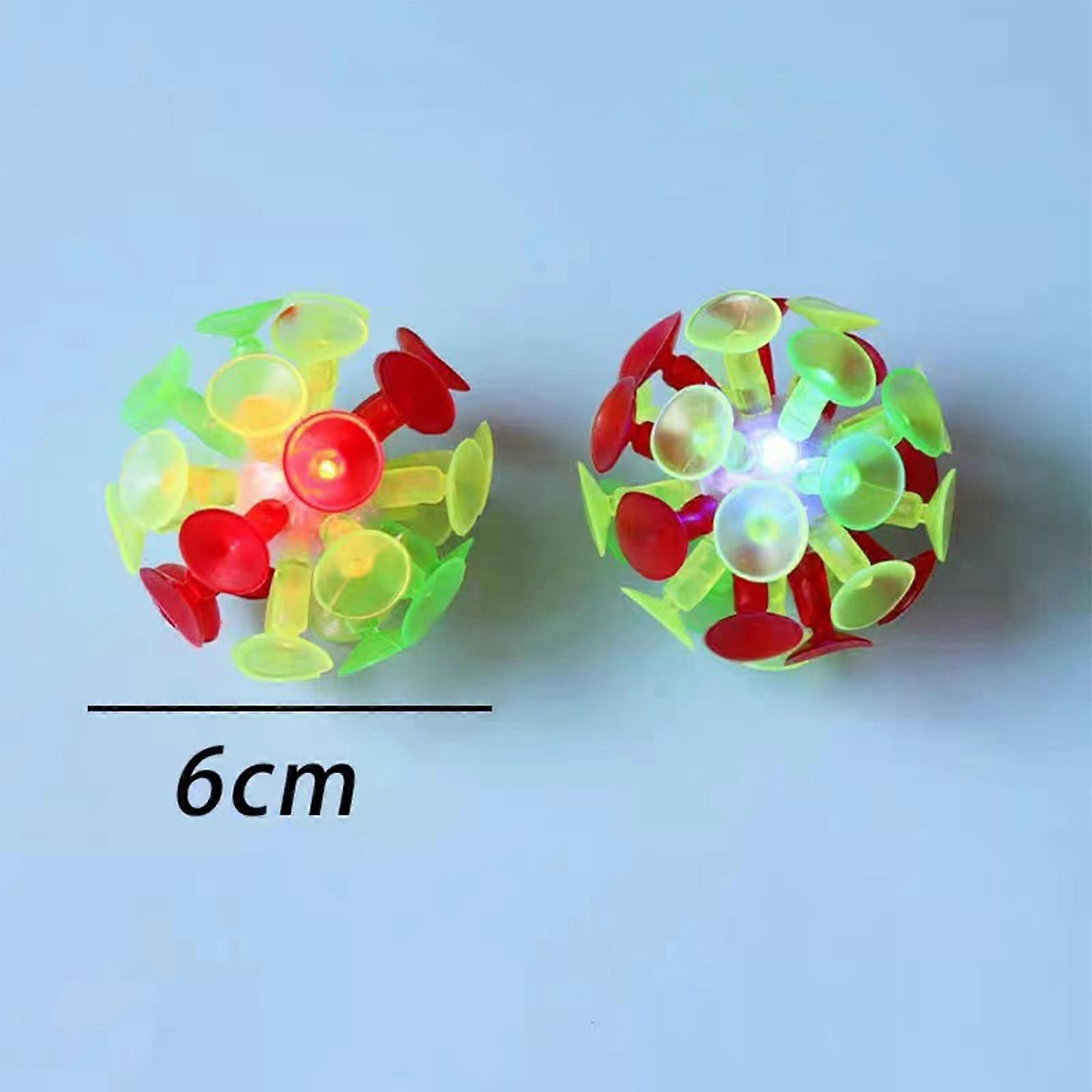 10 Pcs Toys Fun Bounce Ball Kidcraft Playset Light Suction Cup Balls Sucker Ball Child Sticky Ball