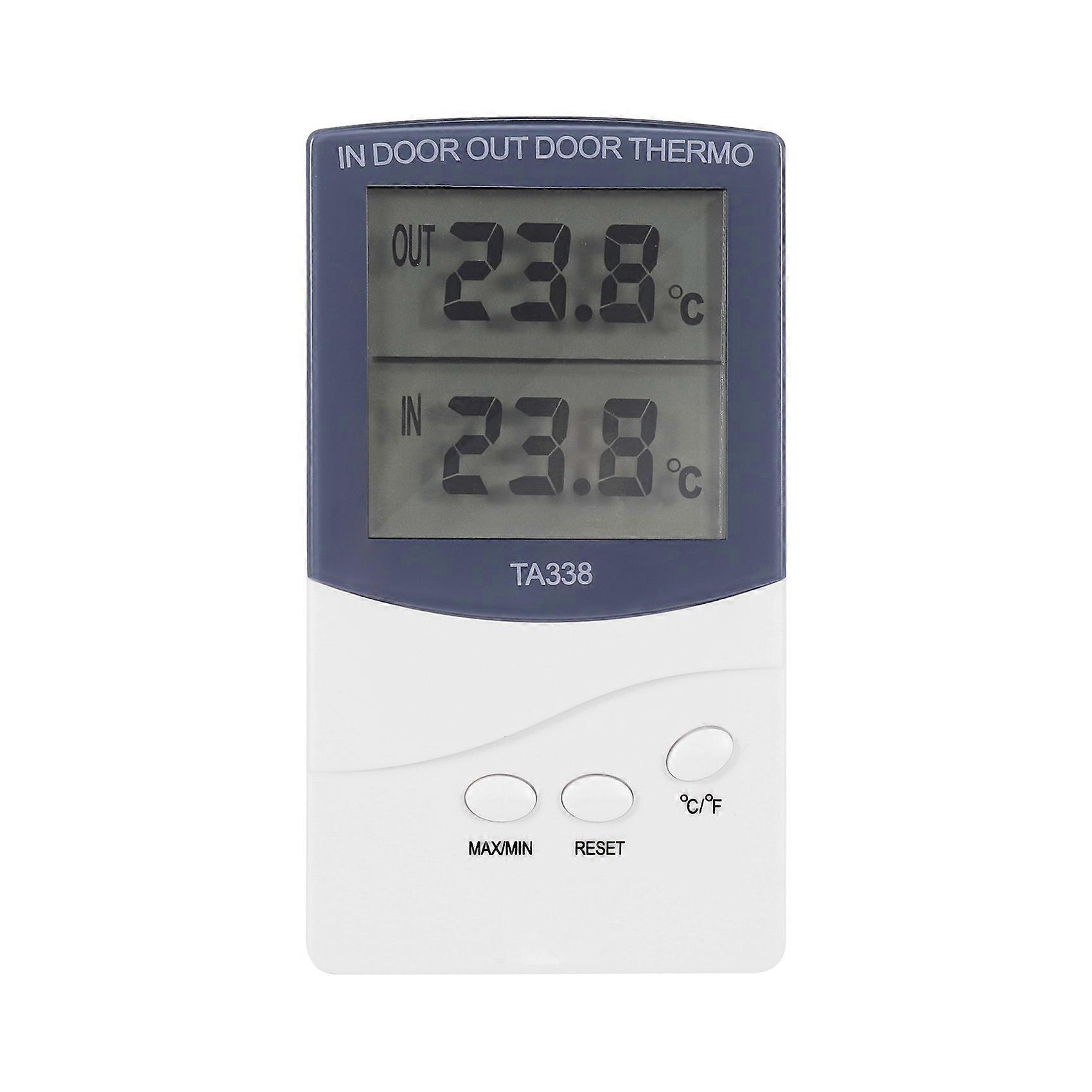 Digital thermometer inside outside temperature probe