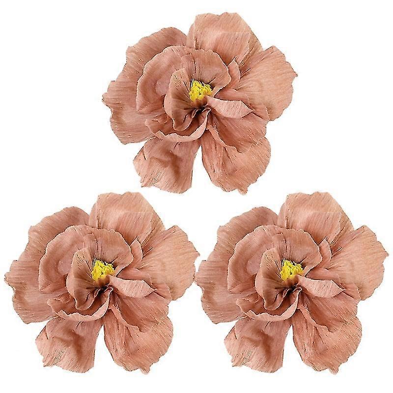 3Pcs Crepe Paper Flowers 3D Visual Effects Realistic Create Atmosphere Paper Birthday Backdrop Flowe