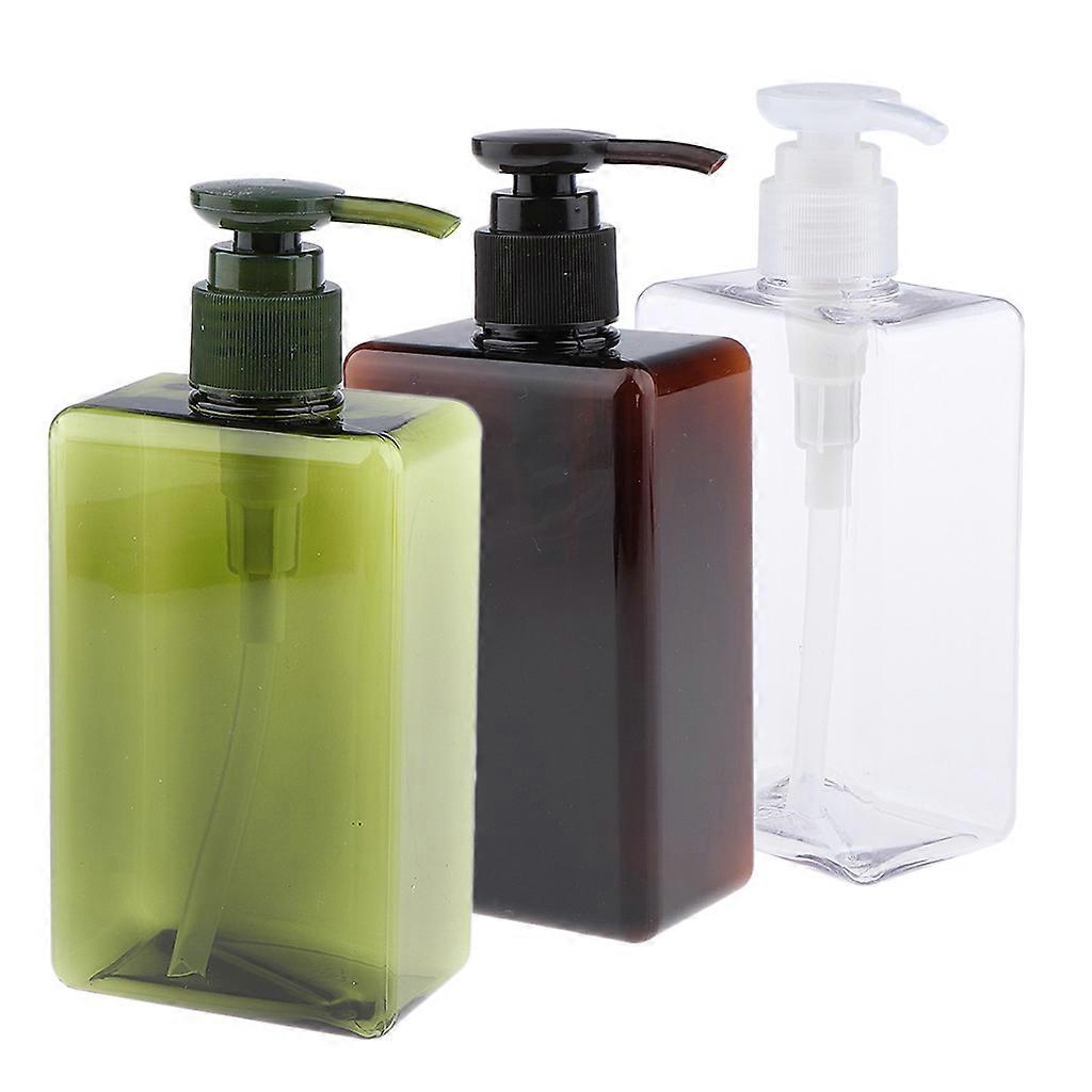 3Pcs Refillable Empty Pump Bottle  Hair Conditioner