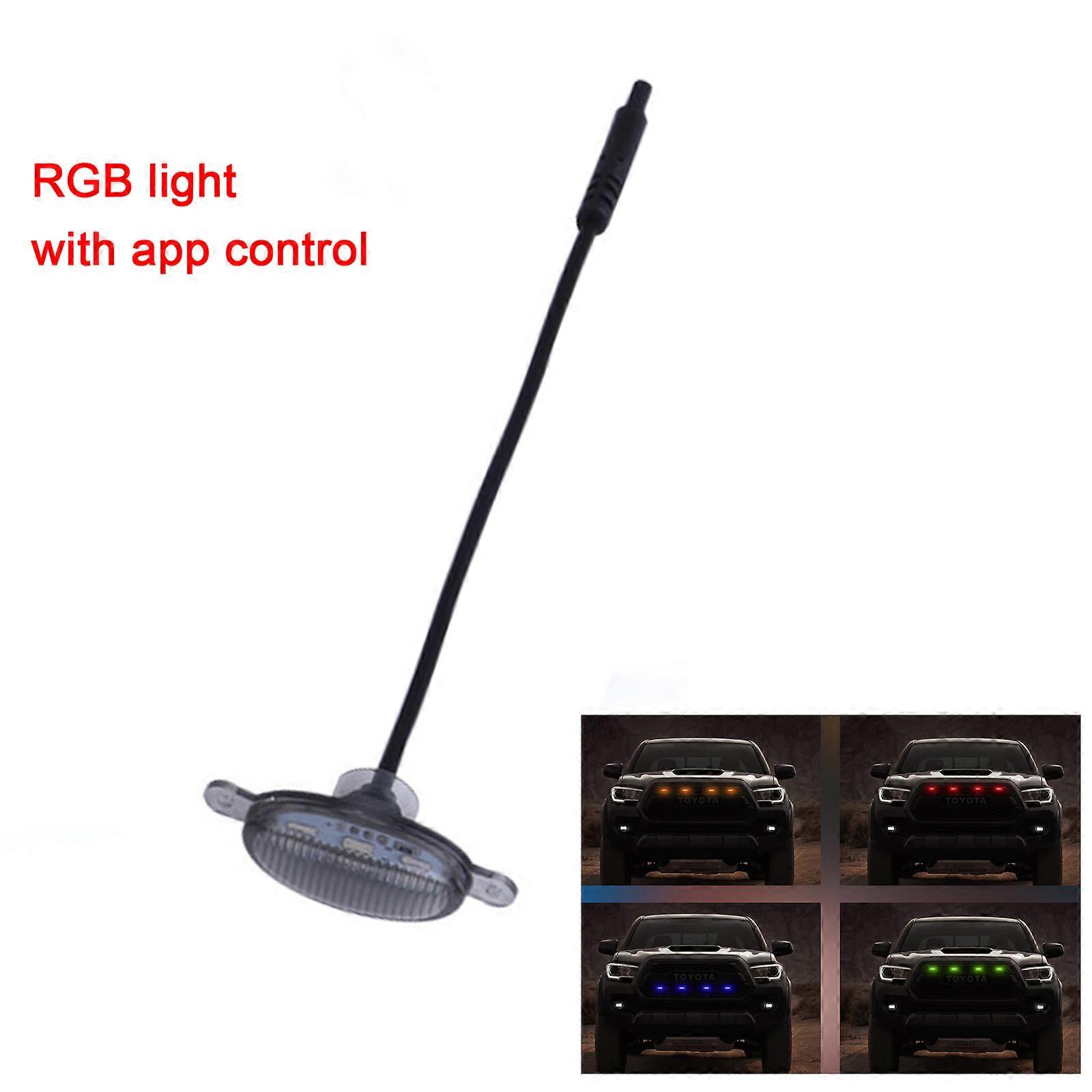 Universal Upgrade RGB Grille car light Front Grille LED car light Day Running car light App Control Grill car light for Off Road Trunk SUV SKU