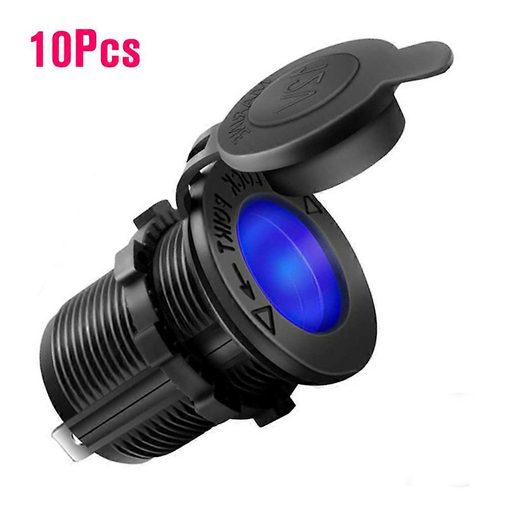 10pcs 12V Car Cigarette Lighter Socket Auto Boat Motorcycle Tractor Power Outlet Socket Receptacle Car Accessories Waterproof