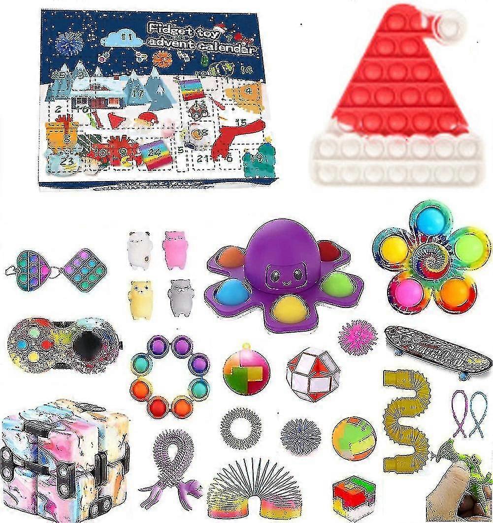 Zysd Tg18416d1 قبعة # عيد الميلاد العد التنازلي التقويم صندوق أعمى لعبة صغيرة تويست