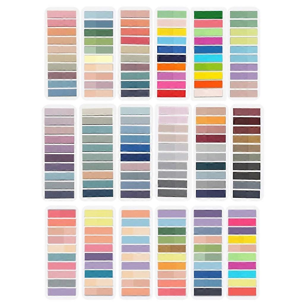 2800/3600Pcs Color Index Stickers Waterproof PET Index Labels Sticky Notes Flags Page Marks Writable File Index Tabs