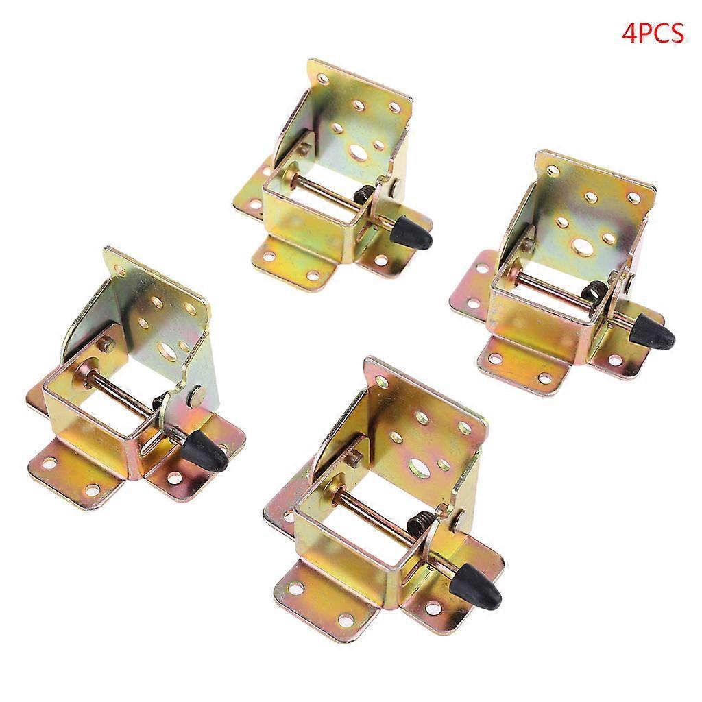 4 Pcs Locking Folding Hinge Self- Lock Shelf Bracket Strong Bearing Capacity