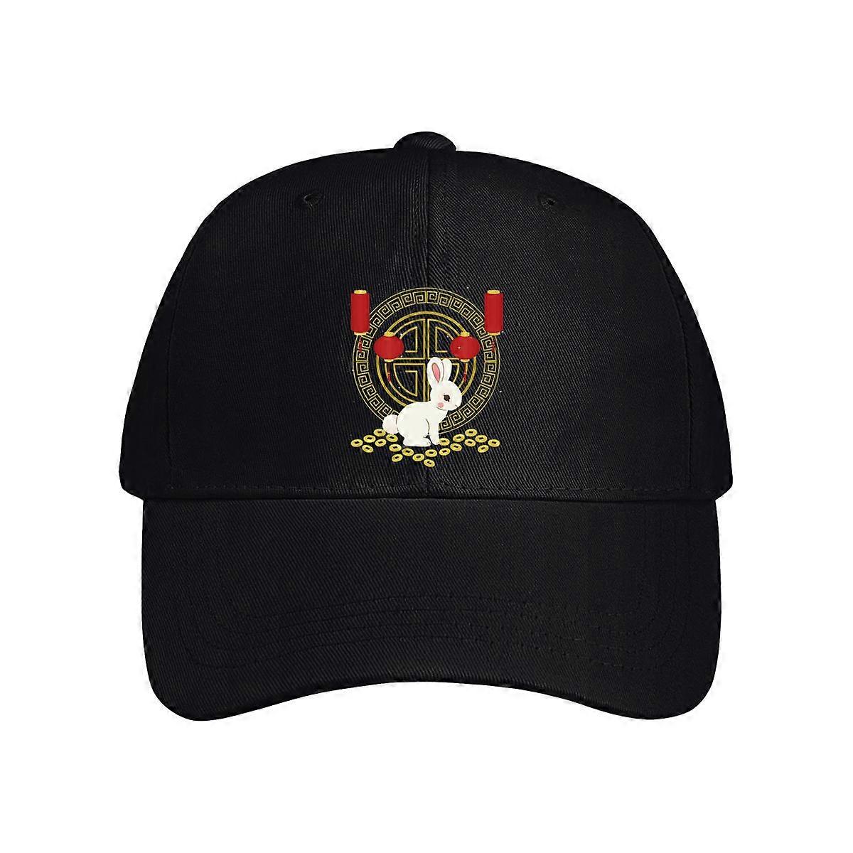 Rabbit Cai Symbol Background Baseball Cap