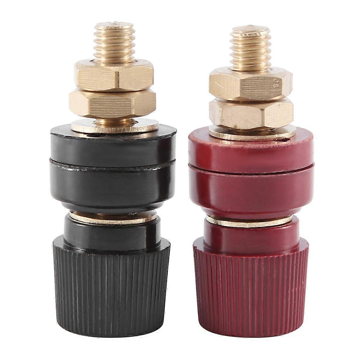 2Pcs Terminal Binding Post, 555 Type Brass Pillar Terminal Block M8 Thread Diameter Binding Post 220V-380V 200A