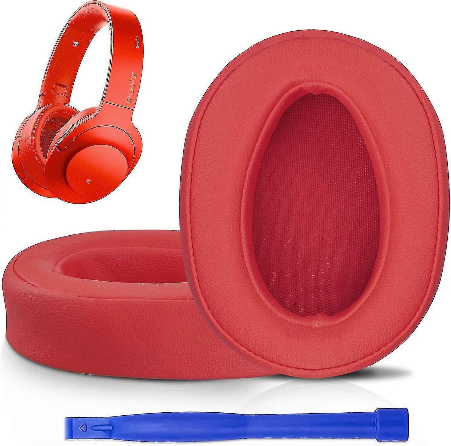 Coussinets d’oreille de remplacement, compatible avec Sony Wh-h900n & Mdr 100abn Noise Canceling Over-ear Headphones Rouge