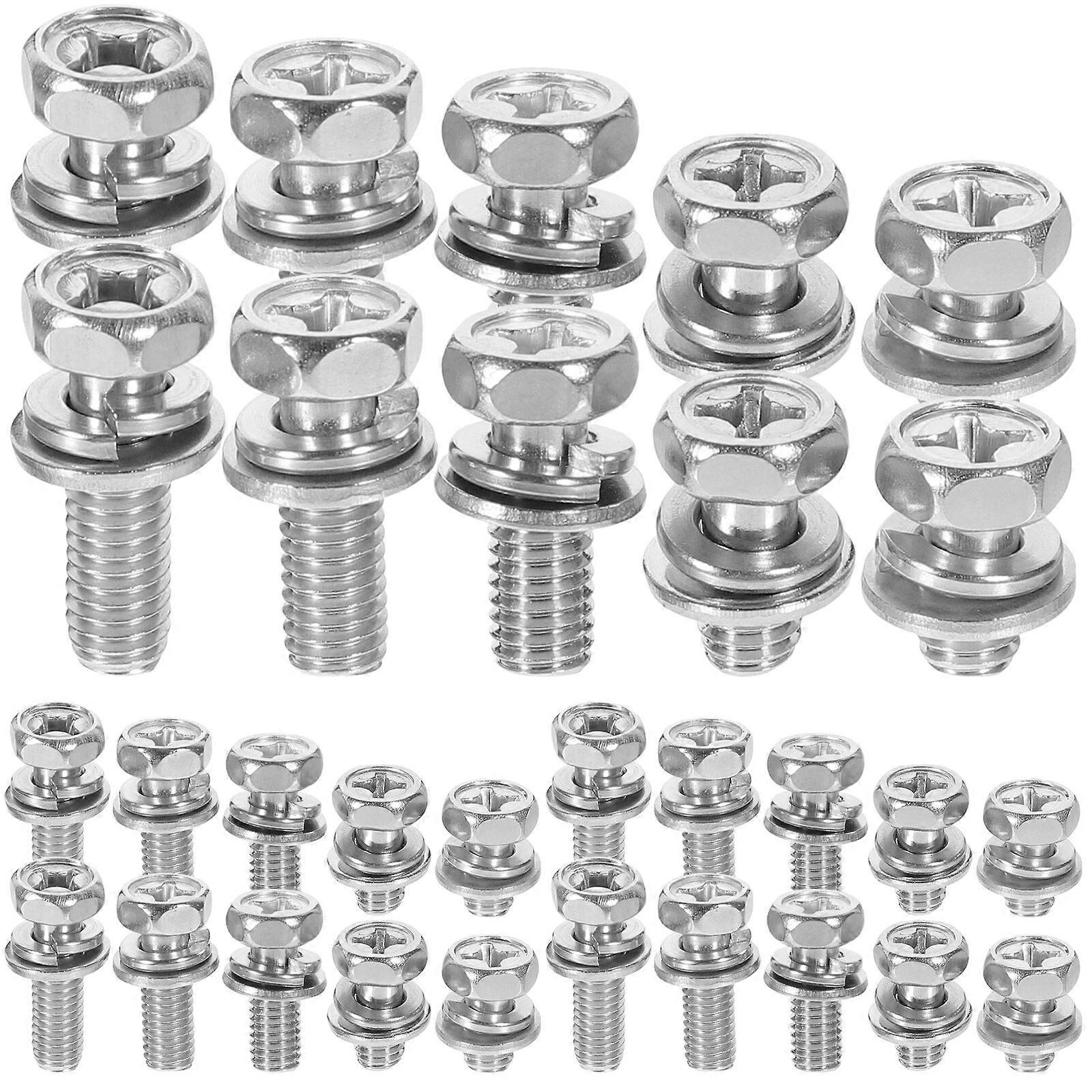1 Set Battery Terminal Bolt Assorted Hexagon Bolt Machine Screw Hexagon Screw