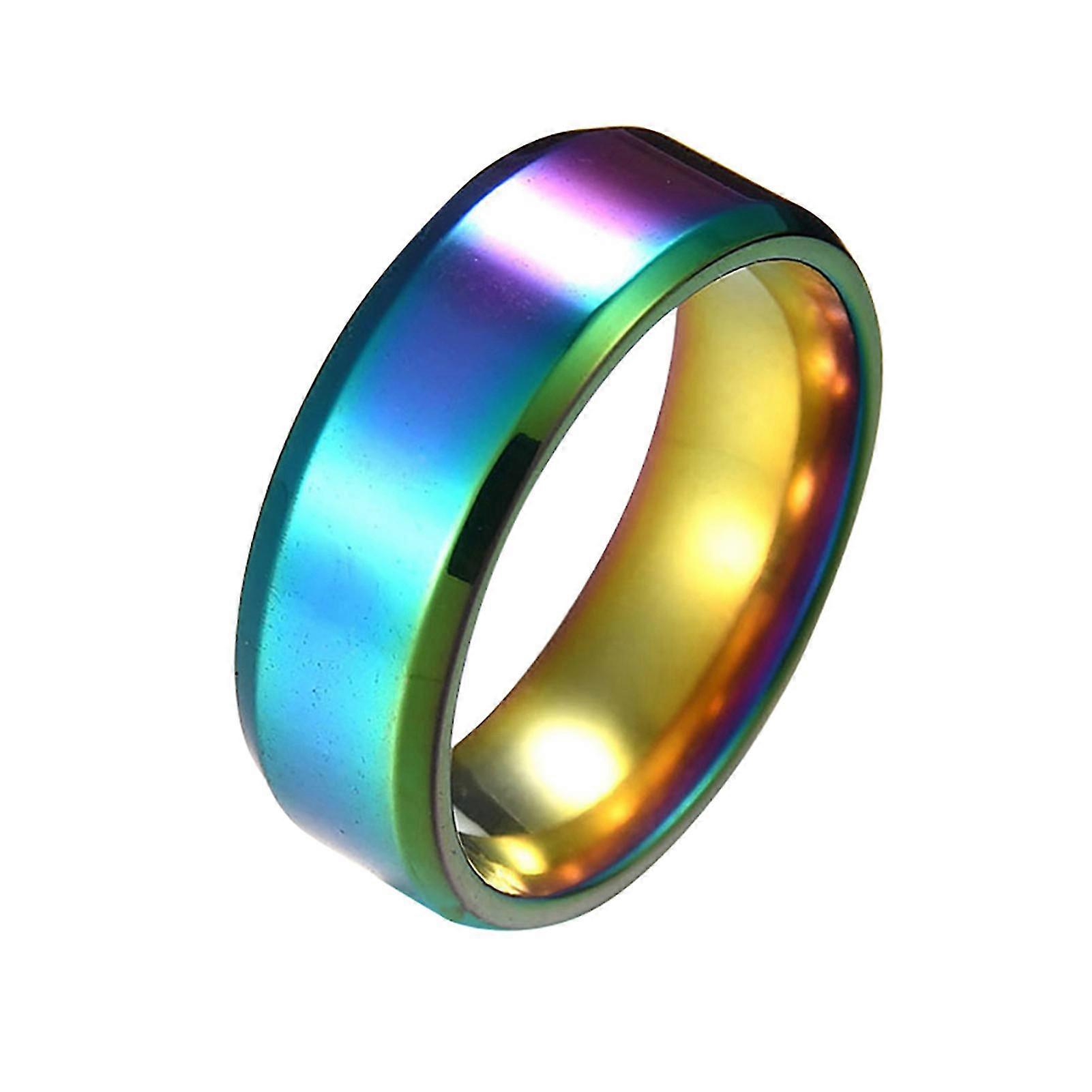 1 Pc Ring Unisex Stainless Steel Mirror Lightweight Finger Ring For Wedding