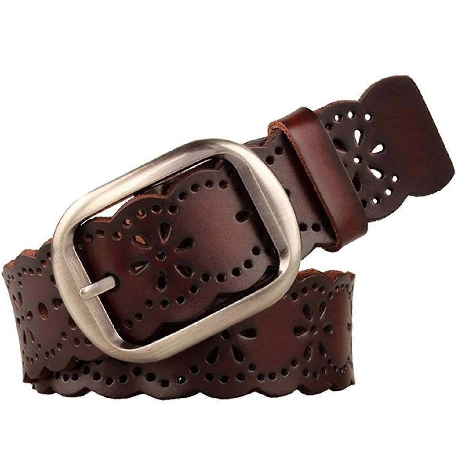 Fashion women's alloy buckle leather belt