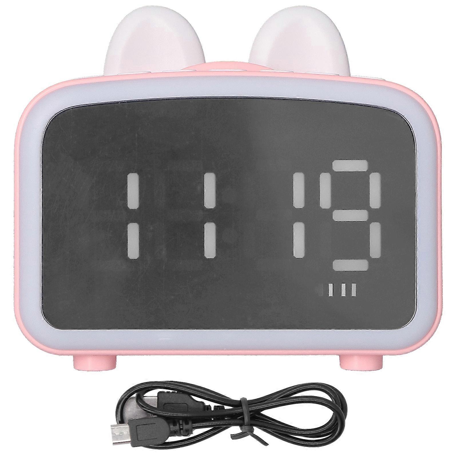 Mini Cartoon Clock Bluetooth Digital Speaker Multifunctional Smart Set Alarm Clocks for Bedroom Office