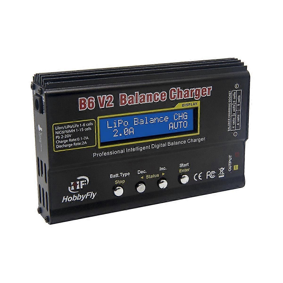 Balance Charger For B6 V2 B6ac Aircraft Model Charger 80w Smart Lithium Battery Charger Ni- Eu Plu