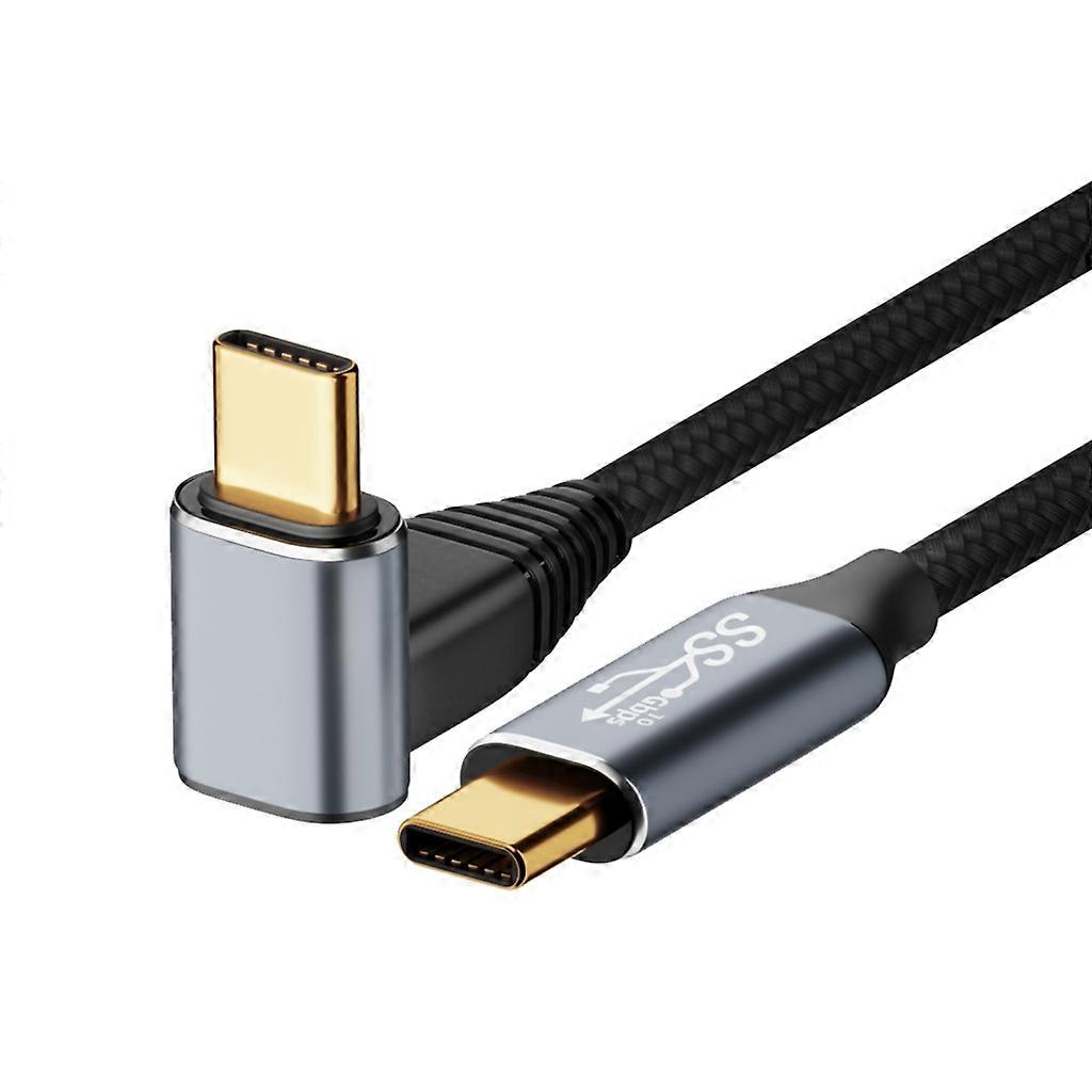 100W Right Angle USB C to USB C Cable,0.5M-3M USB C to C Type-C Fast Charging