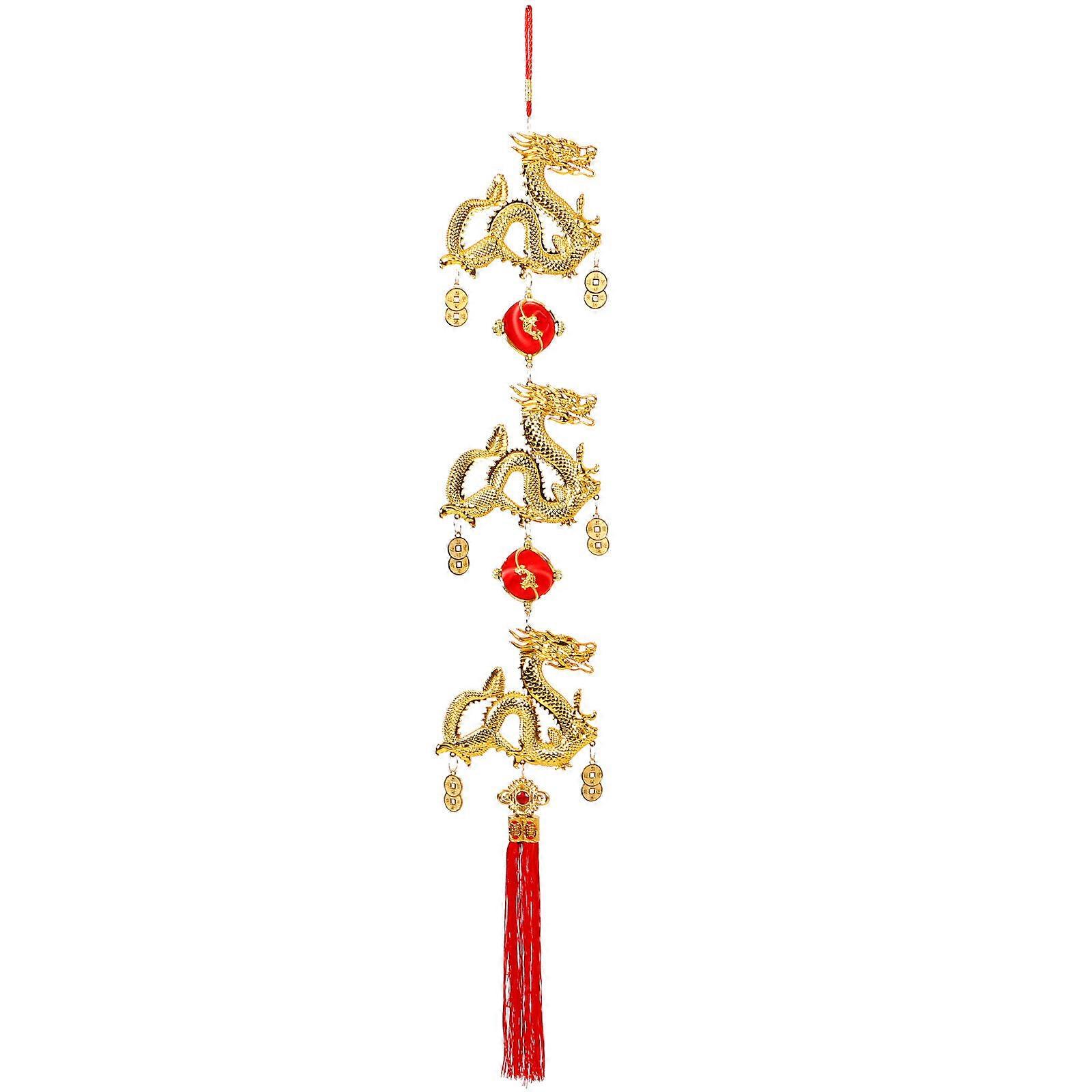 Jahr des Drachen Anhänger Dekoration Chinesischer Drache Ornament Chinesisches Neujahr Dekoration