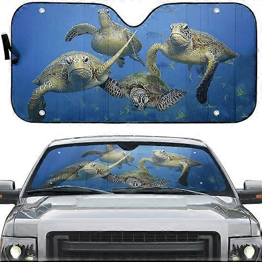 Creative 3D Digital Cartoon Printing Car Sunshade Mat European And American Windmill Window Sun-Proof Heat Insulation Pad To Map Customization