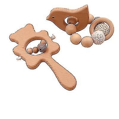 Gyermek fa csörgő játékok szett