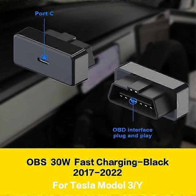 30W OBD Mobile Phone Holder Fast Charging For Tesla Model 3 Y 2017-2022 2023 Mobile Phone Holder Fast Charging