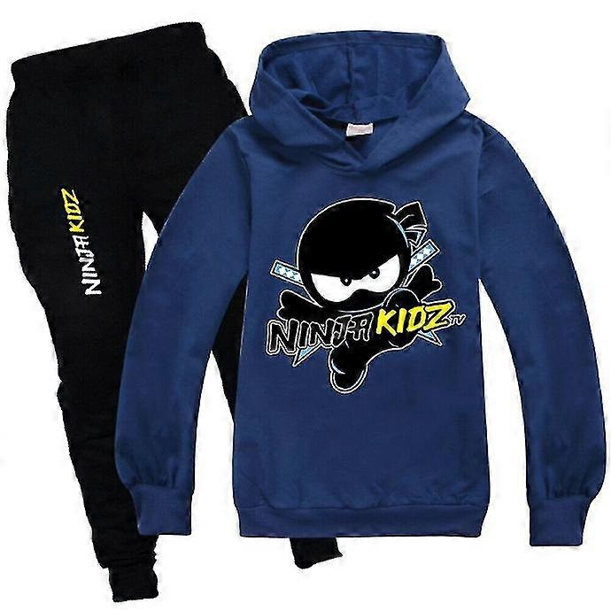 Ninja Kidz Print Kids Tracksuits Set Long Sleeve Hoodie Pullover Sweatpants Sports Outfits