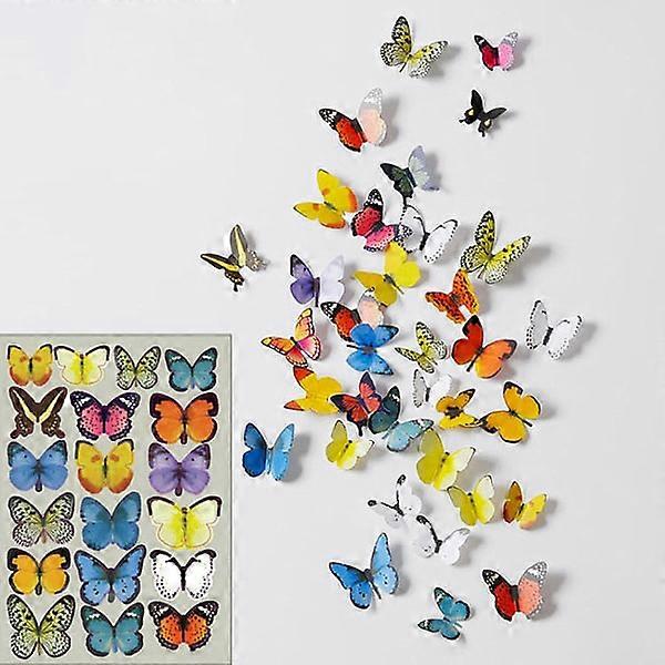 60-Pack Butterflies with 3D Effect - Self-adhesive