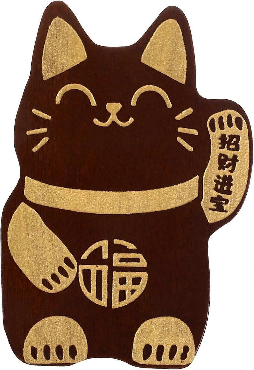 Magnes na lodówkę dla kota Lucky Cat Otwieracz do butelek Magnes na lodówkę dla zwierząt Magnes na lodówkę Drewniany otwieracz do butelek Nadaje się do barów piwnych Zaopatrzenie antycznego złota