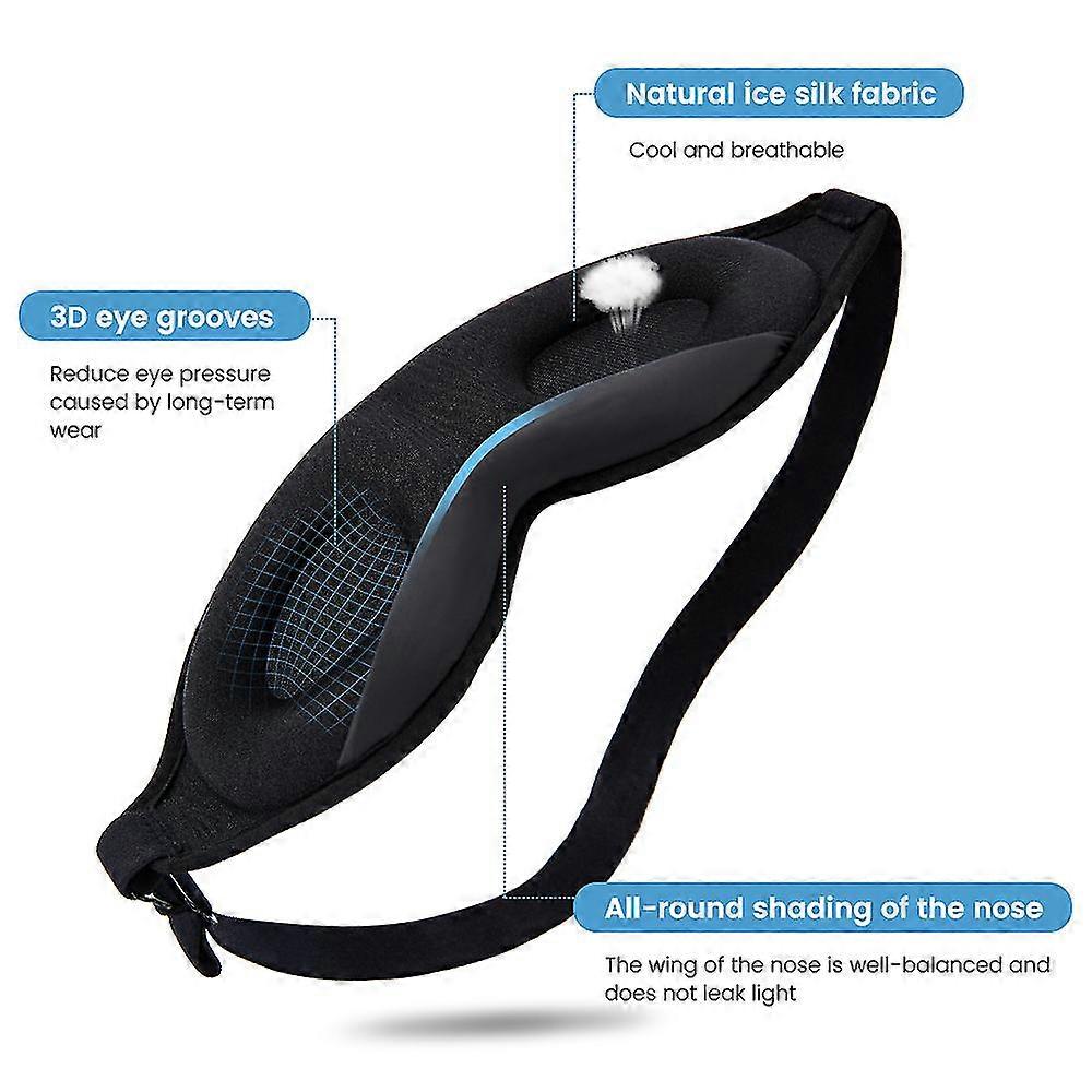 3d Sleeping Mask Eye Mask For Sleeping Soft Unisex Eye Patches Comfort Face Sleeping Mask Eyeshade Breathable