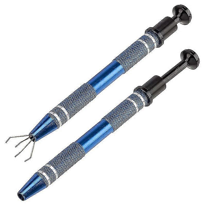 Stainless Steel 4-Claw Pick Up Tool, Claw for Tiny Objects- Electronic Components, Hex Nuts, Jewelry Making 2Pcs