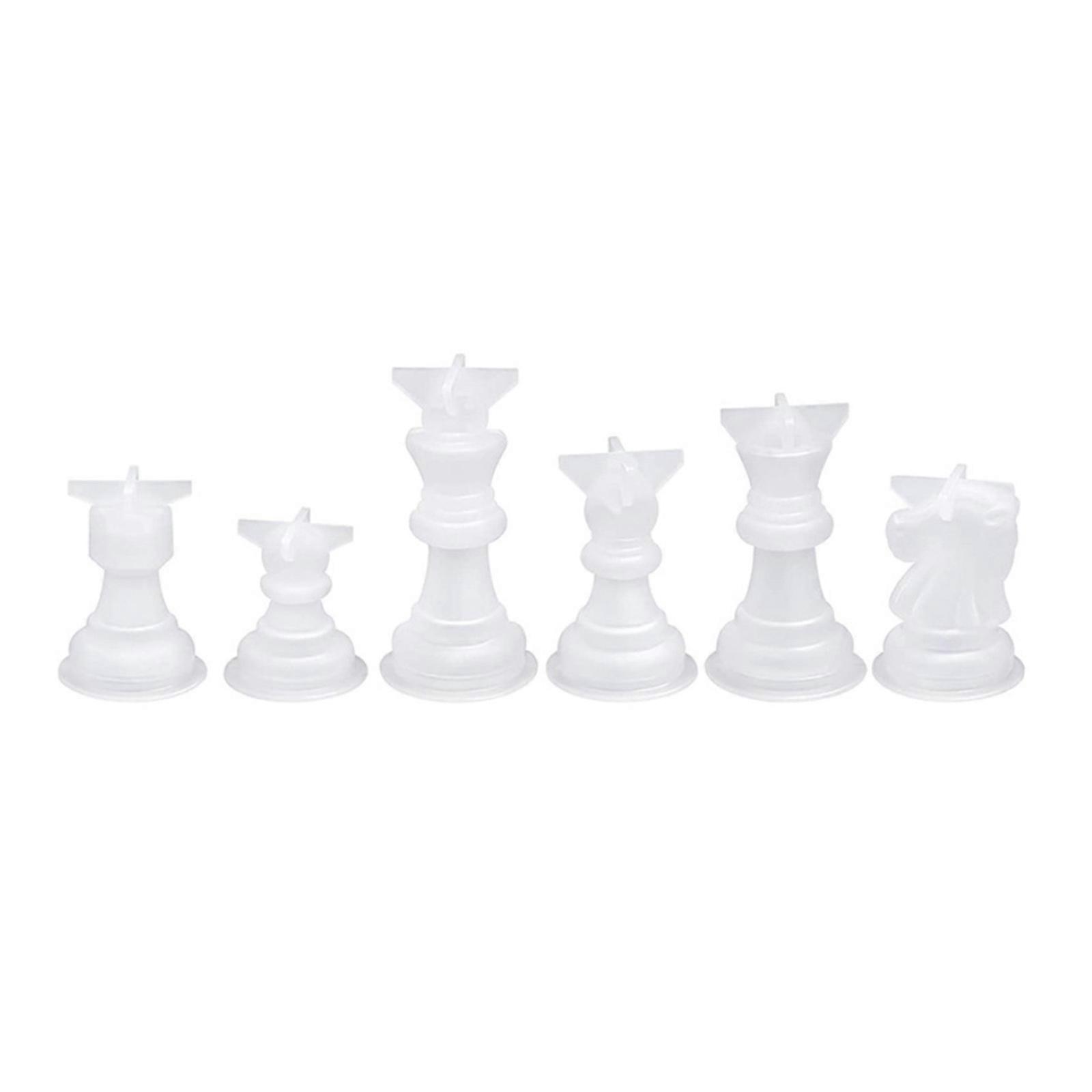 Chess Board Mold with Chess Pieces for Party Game DIY Crafts Making Board Game