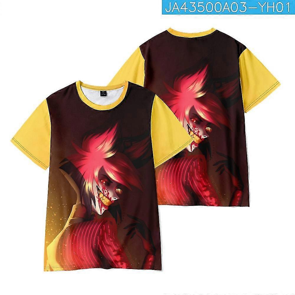 Hazbin Hotel Hell Inn Druk cyfrowy 3D Luźna krótka koszulka z krótkim rękawem jnnjv