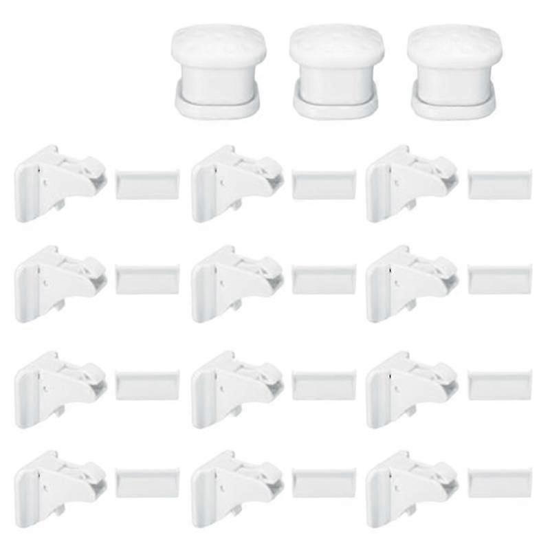 30 Pcs Magnetic Cabinet Drawer Cupboard Lock Kids Child Proof Kit