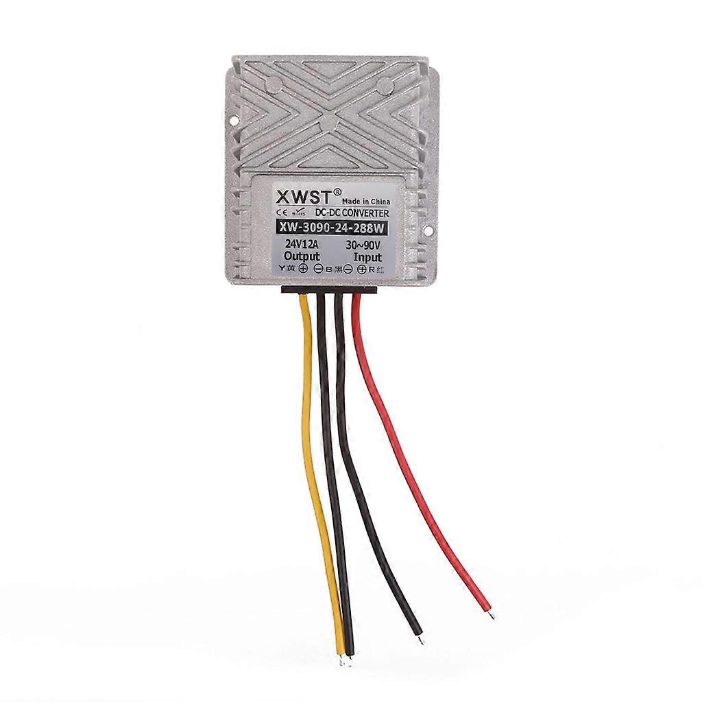 DC30V-90V to 24V Voltage Reducer, IP67 Waterproof Design Step Down Buck Module Power Converter for Car Trucks LCD TV