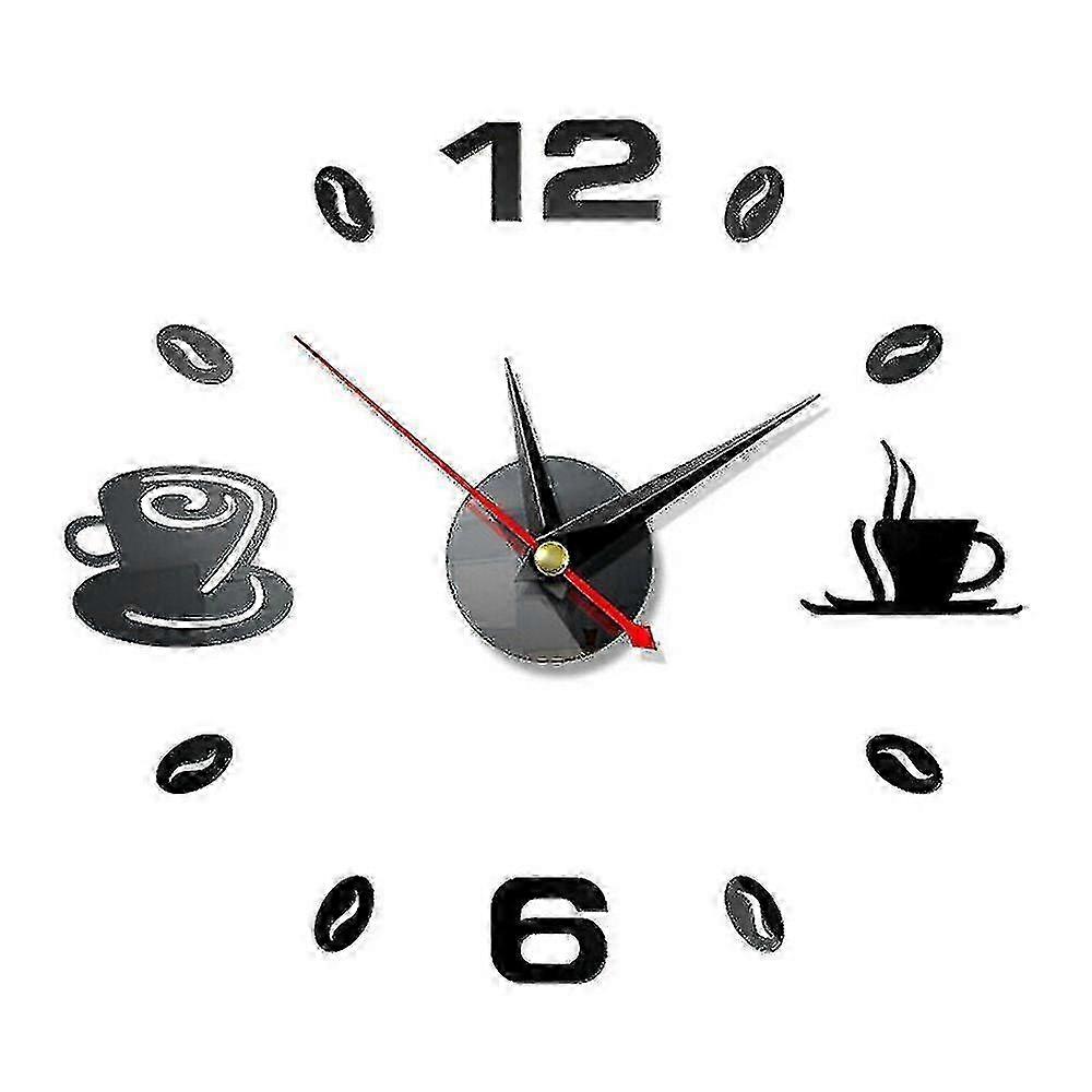 Diy Wall Clock     Mirror Sticker Office Art Decor