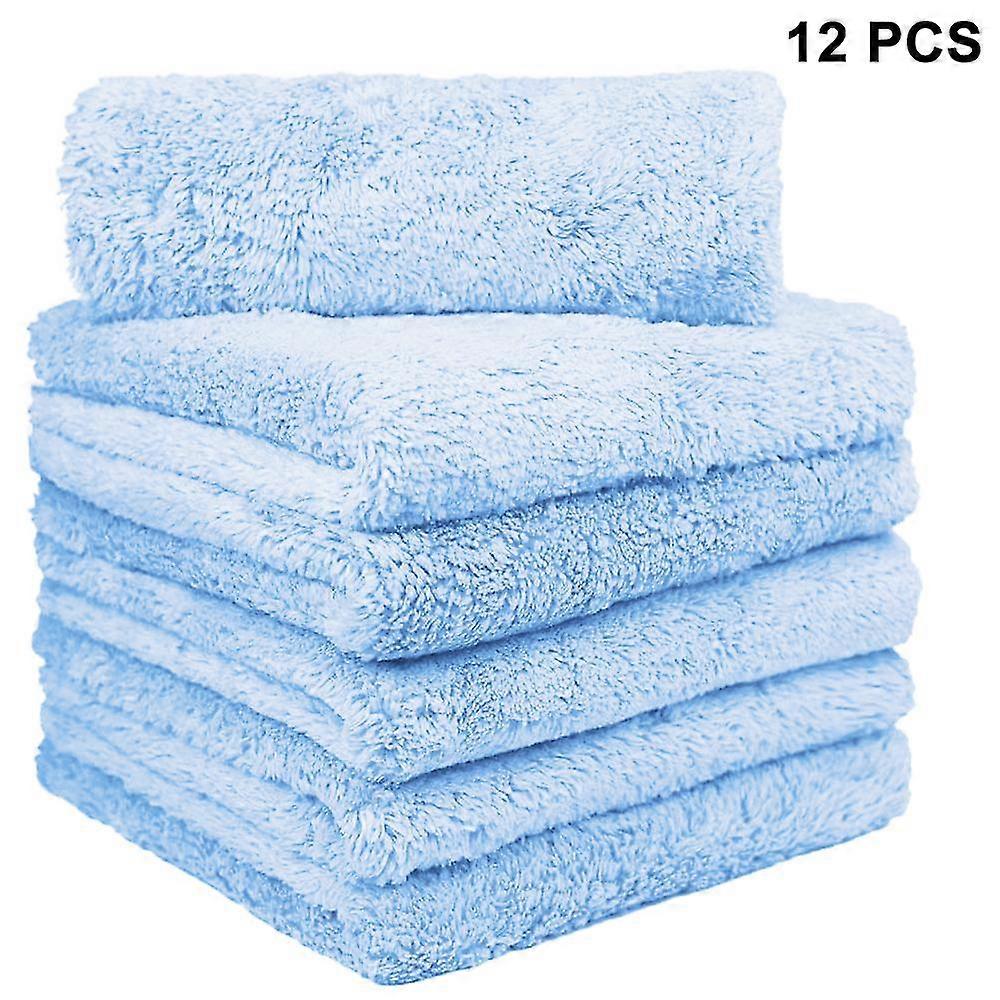 12pcs Kitchen Dish Towels, Microfiber Cleaning Cloth, Double-sided