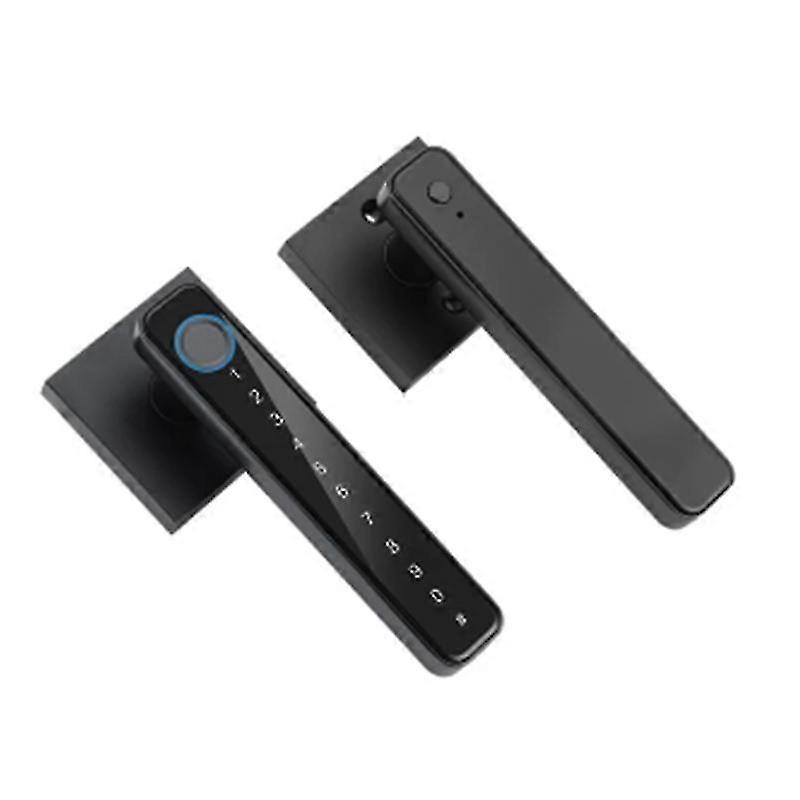 Biometric Fingerprint Smart Home Door Lock Password Electronic Digital Lock Control Black(a)