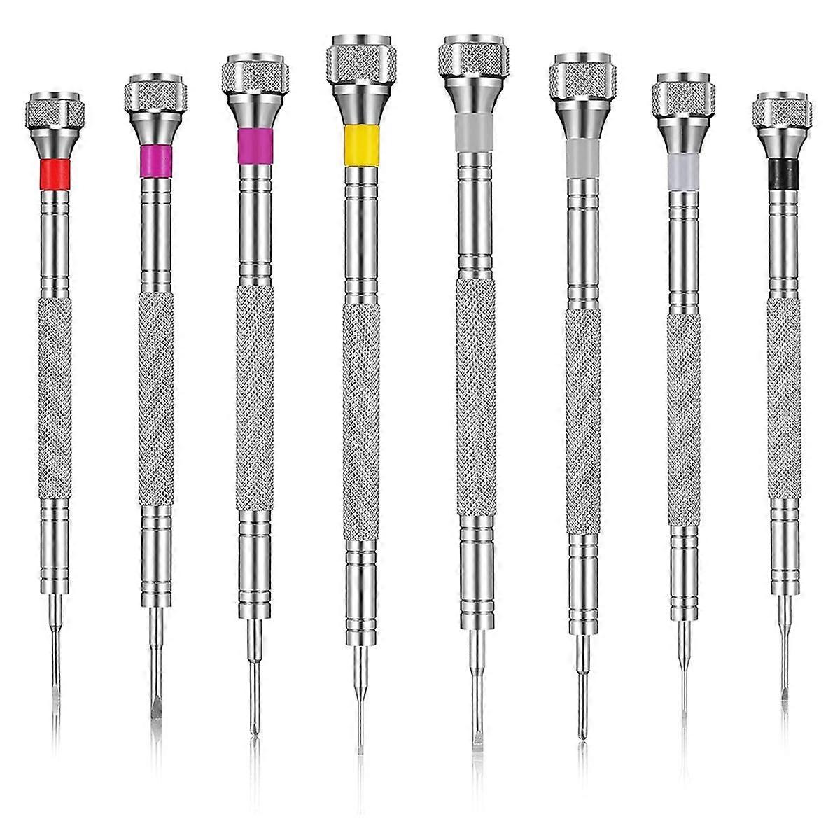 8 Pieces Precision Screwdriver, Jewelers Screwdriver Set, Watch Repair Screwdriver Set 0.6-1.6 mm