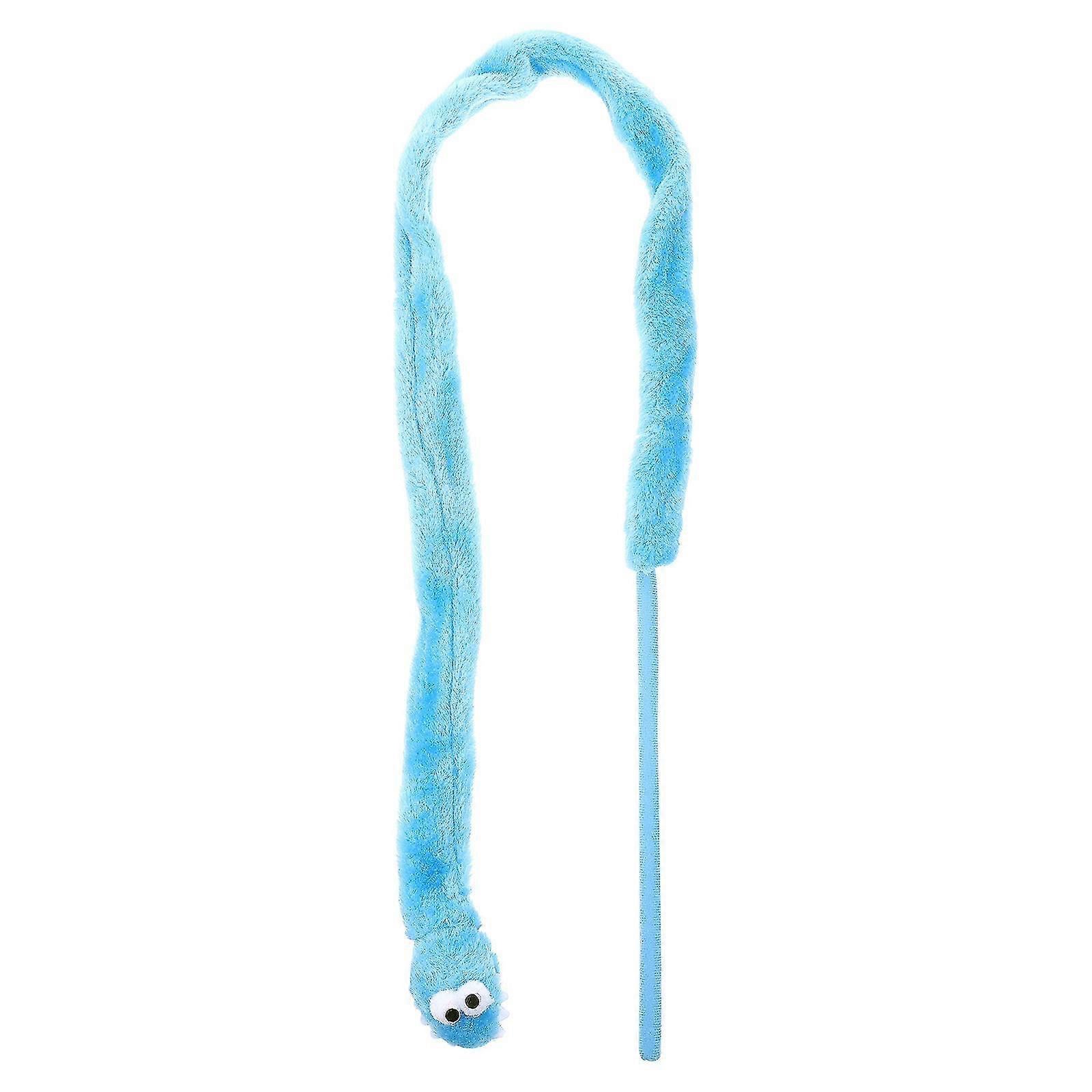 Catnip Cat Teasing Stick Cat Interactive Toy Cat Teaser Toy Cat Interactive Toy (blue)