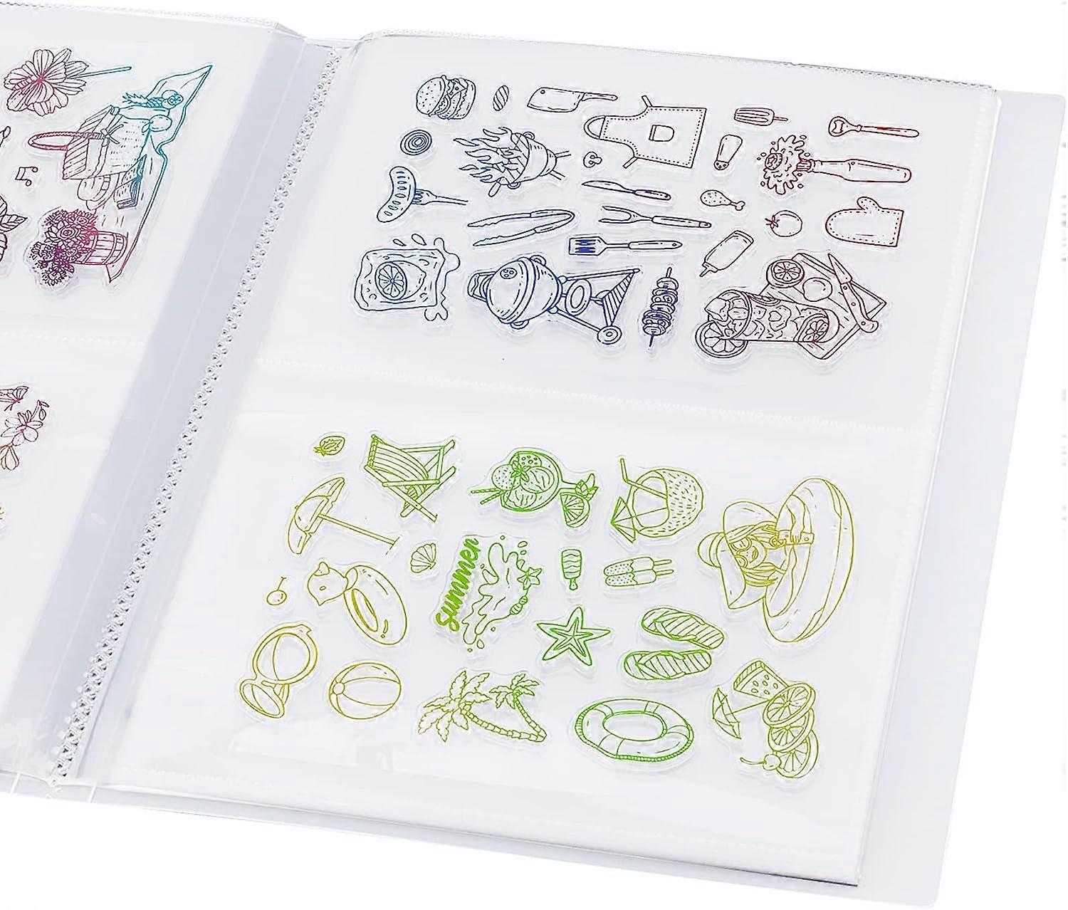 Clear Stamps Storage Embossing Folder Storage Photo Storage Album Seal Bags Storage Keeper Cards Folder Storage Bag for DIY Scrapbooking Arts Crafts C