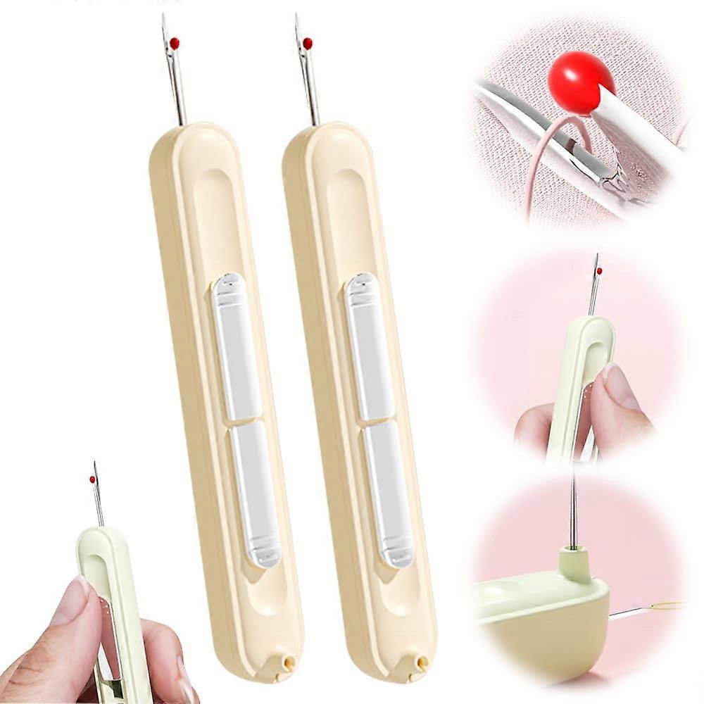 2-in-1 Needle Threader & Seam Ripper, Plug-in Threading Tool for Sewing, Knitting, Quilting, Embroidery, Cross Stitch & Thread Remover