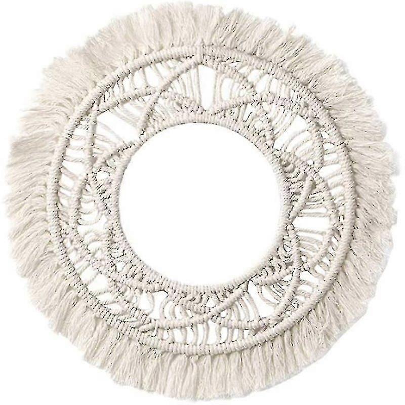 Round Macrame R Woven Hanging Art Rats Compatible With Bed