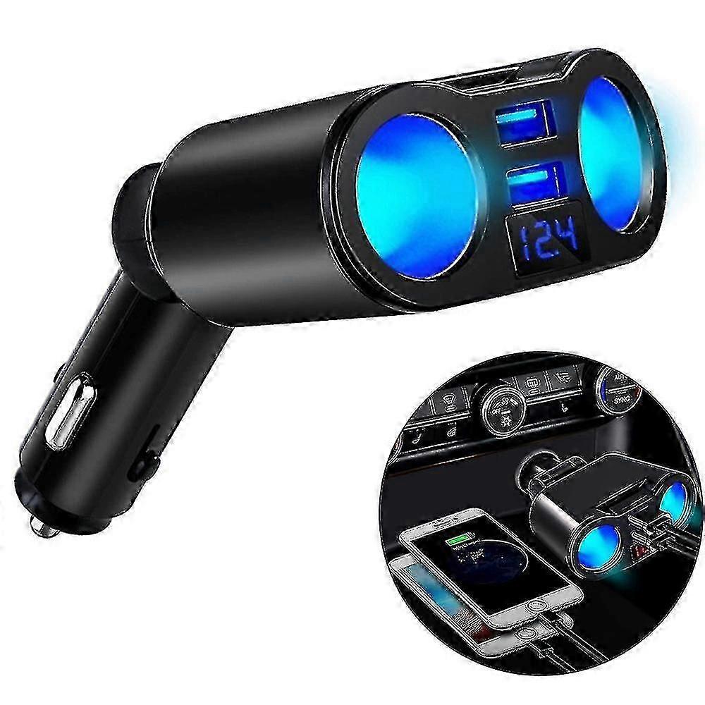 12v Car Cigarette Lighter Adapter Charger 2 Ways Dual Socket Plug Distributor Splitter