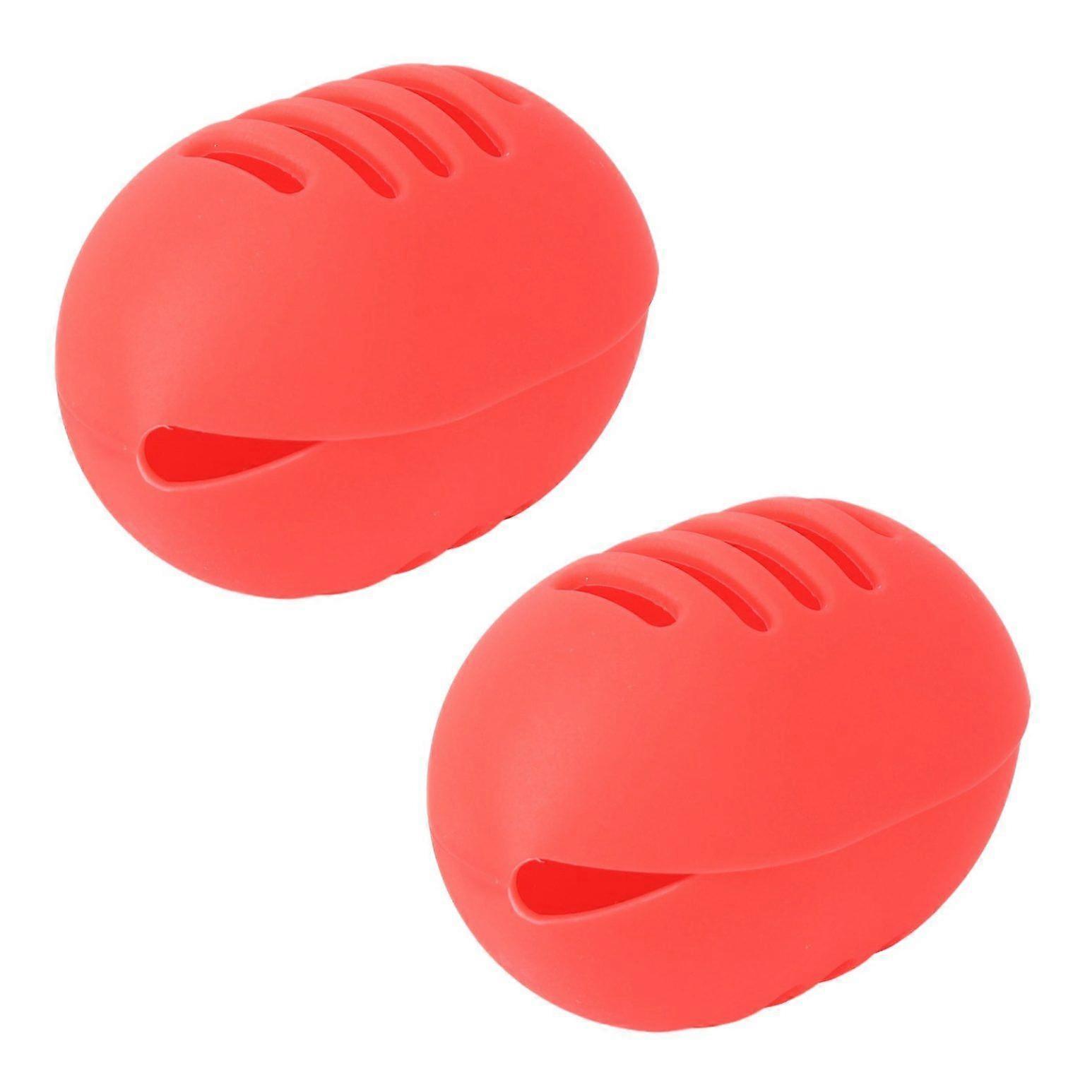 2-Pack Red Silicone Makeup Sponge Holder - Double-Sided Vented Design