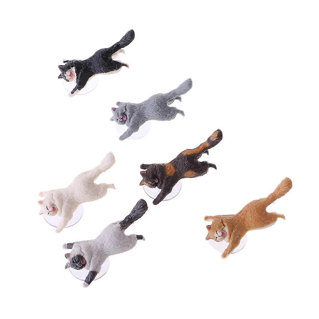 Cartoon for Cat Mobile Phone Holder for Smart Phone Table Stand for w/ Suction Cup 3D Kitty Model Cell Phone Supporter OneSize Color
