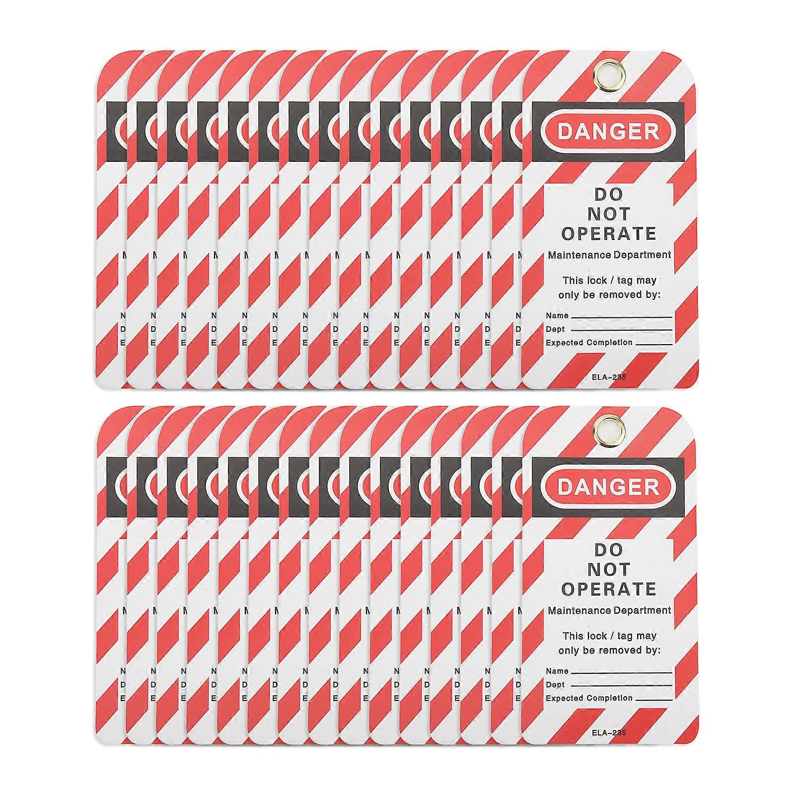 30pcs Rewritable Lockout Tag Hazard Warning Do Not Use Reusable for Chemical Industry