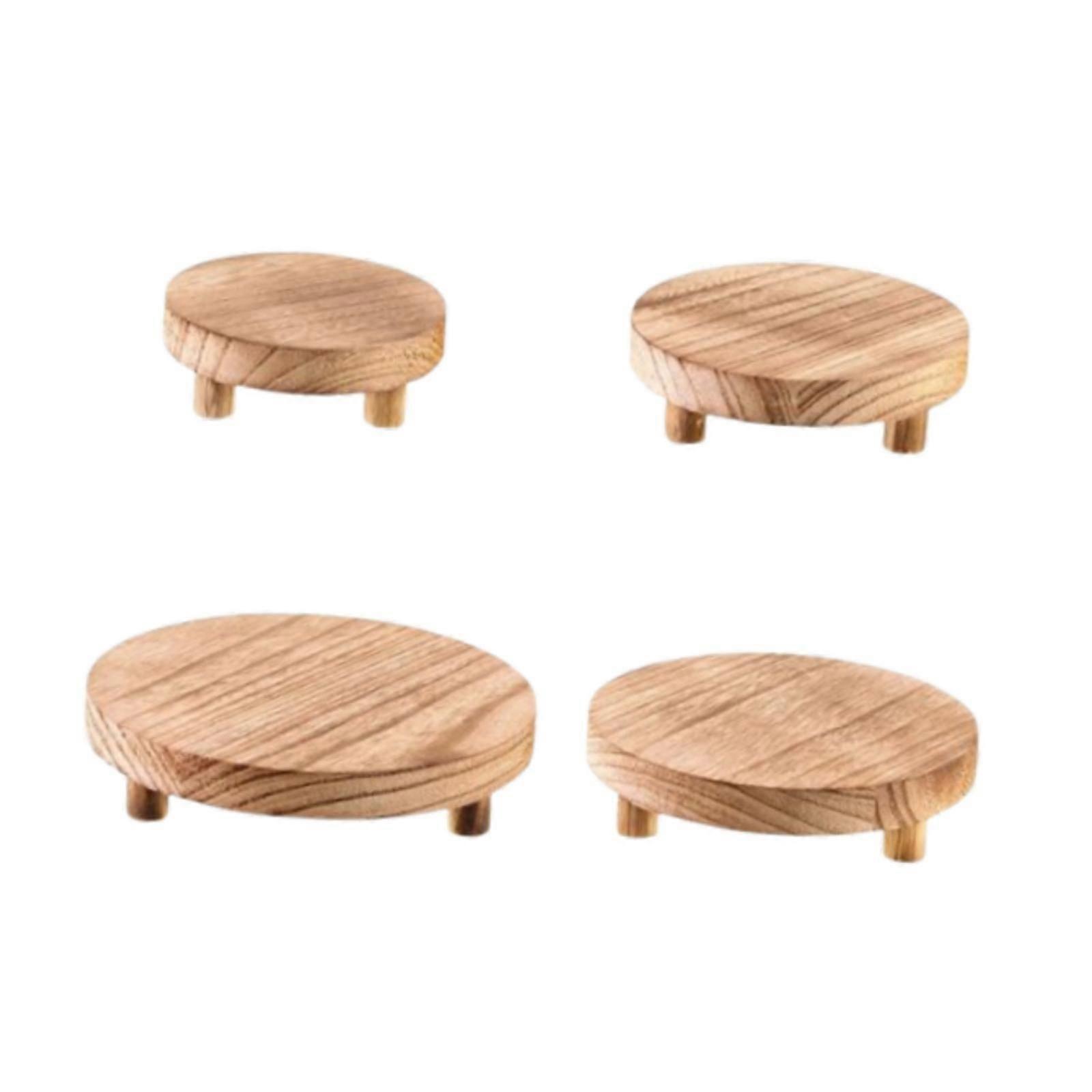 4x Holz Sockel Ständer Mini Holz Riser für Display für Küche Zimmer Zuhause