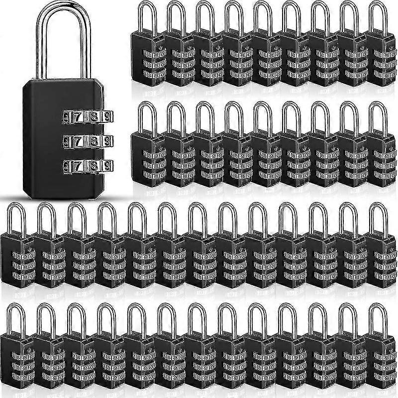 50 Pieces Small Combination Lock 3 Digit Combination Lock Small Padlock