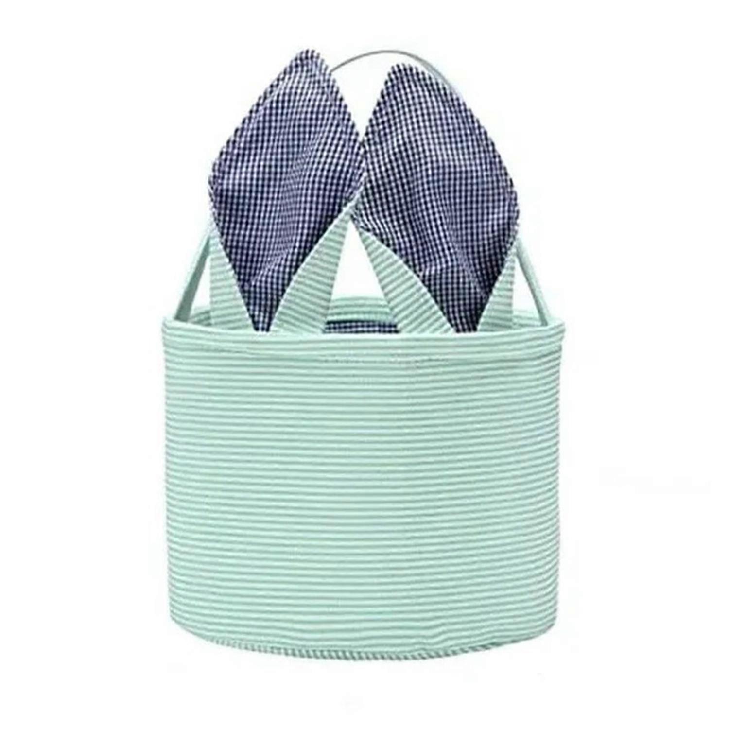 Easter Bunny Basket Storage Bag with Handle Foldable Design Personalized Storage Organizer Tote Bag