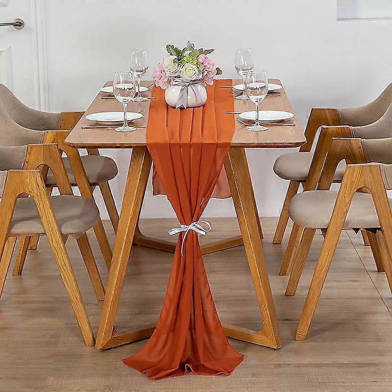 Chiffon table runner (70*300cm)  caramel colour